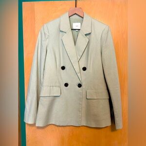 COS Light Green Double-Breasted Blazer